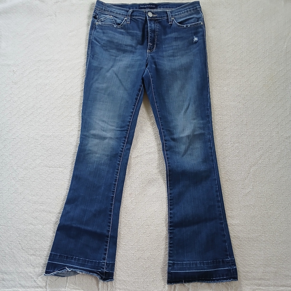 rock & republic ♡ kasandra boot cut jeans 14 y2k indie alt grunge sleaze denim